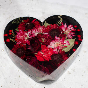 Resin Heart Wedding Flower preservation Memorial